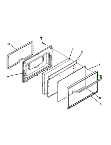 05 - Door parts for Frigidaire Range FEF350SAWD from AppliancePartsPros.com
