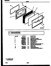 05 - Door Parts parts for Frigidaire Range FEF351SADA from AppliancePartsPros.com