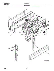 02 - Backguard parts for Frigidaire Range FEF350SAWE from AppliancePartsPros.com