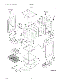 05 - Body parts for Frigidaire Range FEF352FBC from AppliancePartsPros.com