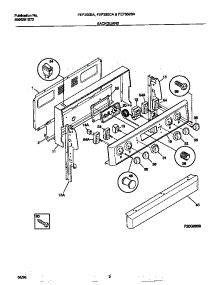 02 - Backguard parts for Frigidaire Range FEF350SAWF from AppliancePartsPros.com