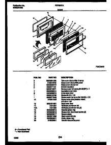 05 - Door Parts parts for Frigidaire Range FEF350CASA from AppliancePartsPros.com