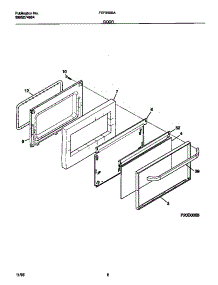 05 - Door parts for Frigidaire Range FEF350SAWE from AppliancePartsPros.com