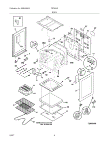 05 - Body parts for Frigidaire Range FEF354GBA from AppliancePartsPros.com