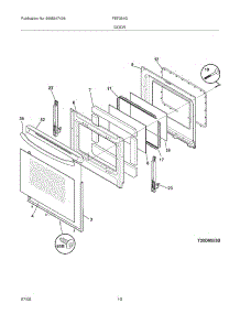 09 - Door parts for Frigidaire Range FEF354GBD from AppliancePartsPros.com