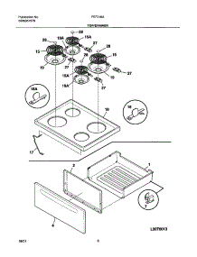07 - Top / Drawer parts for Frigidaire Range FEF316ASA from AppliancePartsPros.com