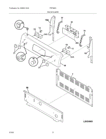03 - Backguard parts for Frigidaire Range FEF355ABH from AppliancePartsPros.com