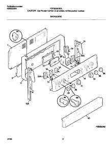 02 - Backguard parts for Frigidaire Range FEF322WHSA from AppliancePartsPros.com