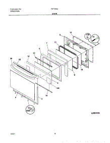 09 - Door parts for Frigidaire Range FEF355AUA from AppliancePartsPros.com