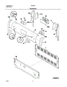 03 - Backguard parts for Frigidaire Range FEF326AUC from AppliancePartsPros.com