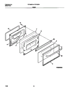 06 - Door parts for Frigidaire Range FEF323BAWD from AppliancePartsPros.com