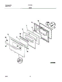 09 - Door parts for Frigidaire Range FEF326ABC from AppliancePartsPros.com