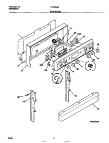 02 - Backguard parts for Frigidaire Range FEF350SAWC from AppliancePartsPros.com