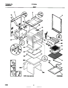 03 - Body parts for Frigidaire Range FEF350SAWC from AppliancePartsPros.com
