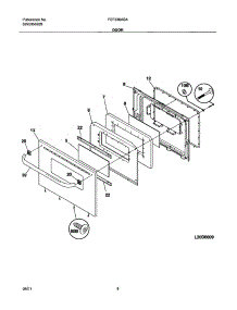 09 - Door parts for Frigidaire Range FEF336ASA from AppliancePartsPros.com