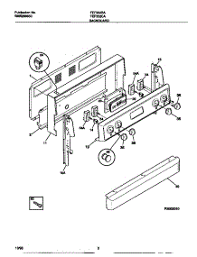 02 - Backguard parts for Frigidaire Range FEF352BADH from AppliancePartsPros.com