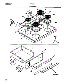 04 - Top / Drawer parts for Frigidaire Range FEF352CASC from AppliancePartsPros.com