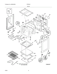 05 - Body parts for Frigidaire Range FEF352DWB from AppliancePartsPros.com