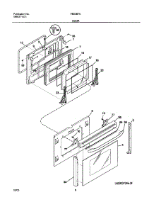 09 - Door parts for Frigidaire Range FED367ABD from AppliancePartsPros.com