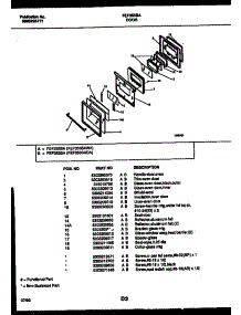 06 - Door Parts parts for Frigidaire Range FEF353BAWA from AppliancePartsPros.com