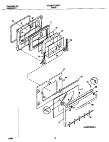 05 - Door parts for Frigidaire Range FED367CEBD from AppliancePartsPros.com