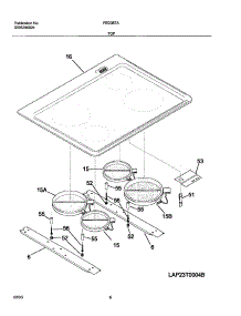 07 - Maintop parts for Frigidaire Range FED367ABF from AppliancePartsPros.com