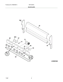 03 - Backguard parts for Frigidaire Range FEF303KWA from AppliancePartsPros.com