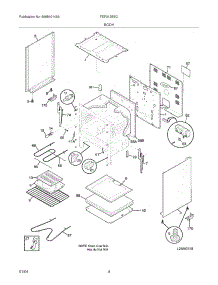 05 - Body parts for Frigidaire Range FEF312BSC from AppliancePartsPros.com