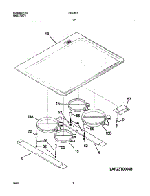 07 - Maintop parts for Frigidaire Range FED367ASE from AppliancePartsPros.com