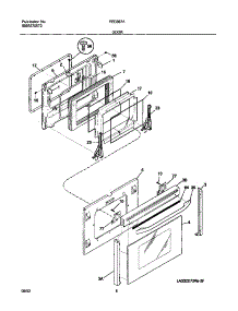 09 - Door parts for Frigidaire Range FED367ASE from AppliancePartsPros.com