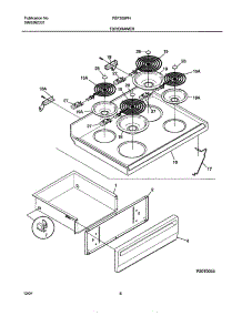 07 - Top / Drawer parts for Frigidaire Range FEF305PHSC from AppliancePartsPros.com
