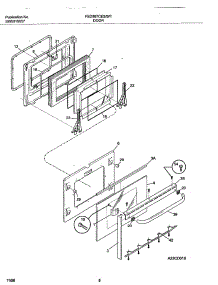 09 - Door parts for Frigidaire Range FED367CESC from AppliancePartsPros.com
