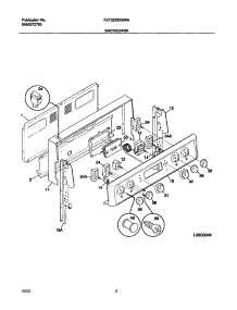 03 - Backguard parts for Frigidaire Range FEF322BXAWA from AppliancePartsPros.com
