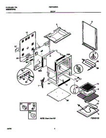 03 - Body parts for Frigidaire Range FEF316WGTA from AppliancePartsPros.com