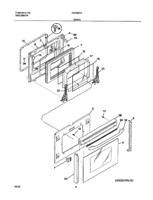 09 - Door parts for Frigidaire Range FED367AQC from AppliancePartsPros.com