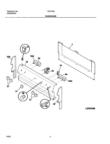 03 - Backguard parts for Frigidaire Range FEF316BSA from AppliancePartsPros.com