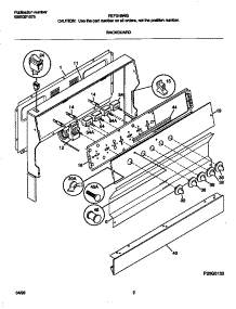 02 - Backguard parts for Frigidaire Range FEF316WGSB from AppliancePartsPros.com