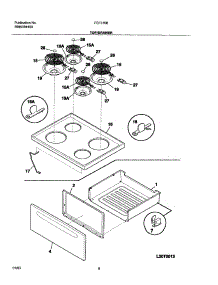 07 - Top / Drawer parts for Frigidaire Range FEF316BSA from AppliancePartsPros.com