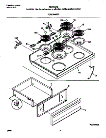 04 - Top / Drawer parts for Frigidaire Range FEF316WGSB from AppliancePartsPros.com