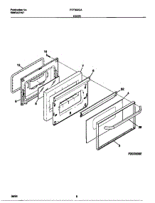 05 - Door parts for Frigidaire Range FEF322CASG from AppliancePartsPros.com