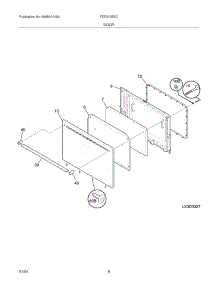 09 - Door parts for Frigidaire Range FEF312BSC from AppliancePartsPros.com