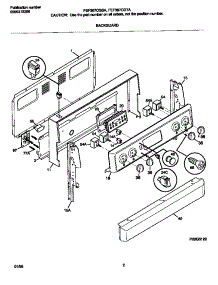 02 - Backguard parts for Frigidaire Range FEF367CGTA from AppliancePartsPros.com