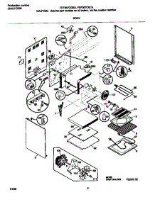 03 - Body parts for Frigidaire Range FEF367CGTA from AppliancePartsPros.com
