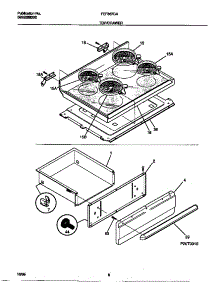 04 - Top / Drawer parts for Frigidaire Range FEF367CASG from AppliancePartsPros.com