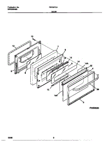 05 - Door parts for Frigidaire Range FEF367CASF from AppliancePartsPros.com