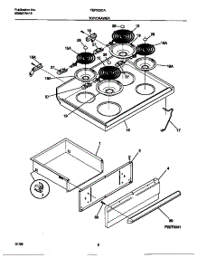 04 - Top / Drawer parts for Frigidaire Range FEF322CASD from AppliancePartsPros.com