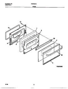 05 - Door parts for Frigidaire Range FEF322CASD from AppliancePartsPros.com