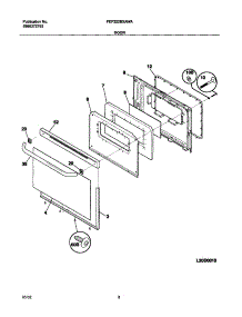 09 - Door parts for Frigidaire Range FEF322BXAWA from AppliancePartsPros.com