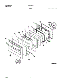 09 - Door parts for Frigidaire Range FEF379ACF from AppliancePartsPros.com
