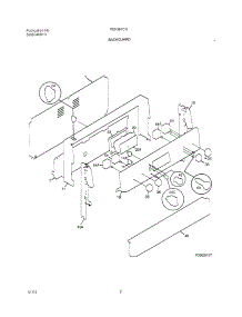 03 - Backguard parts for Frigidaire Range FEF367CGTE from AppliancePartsPros.com